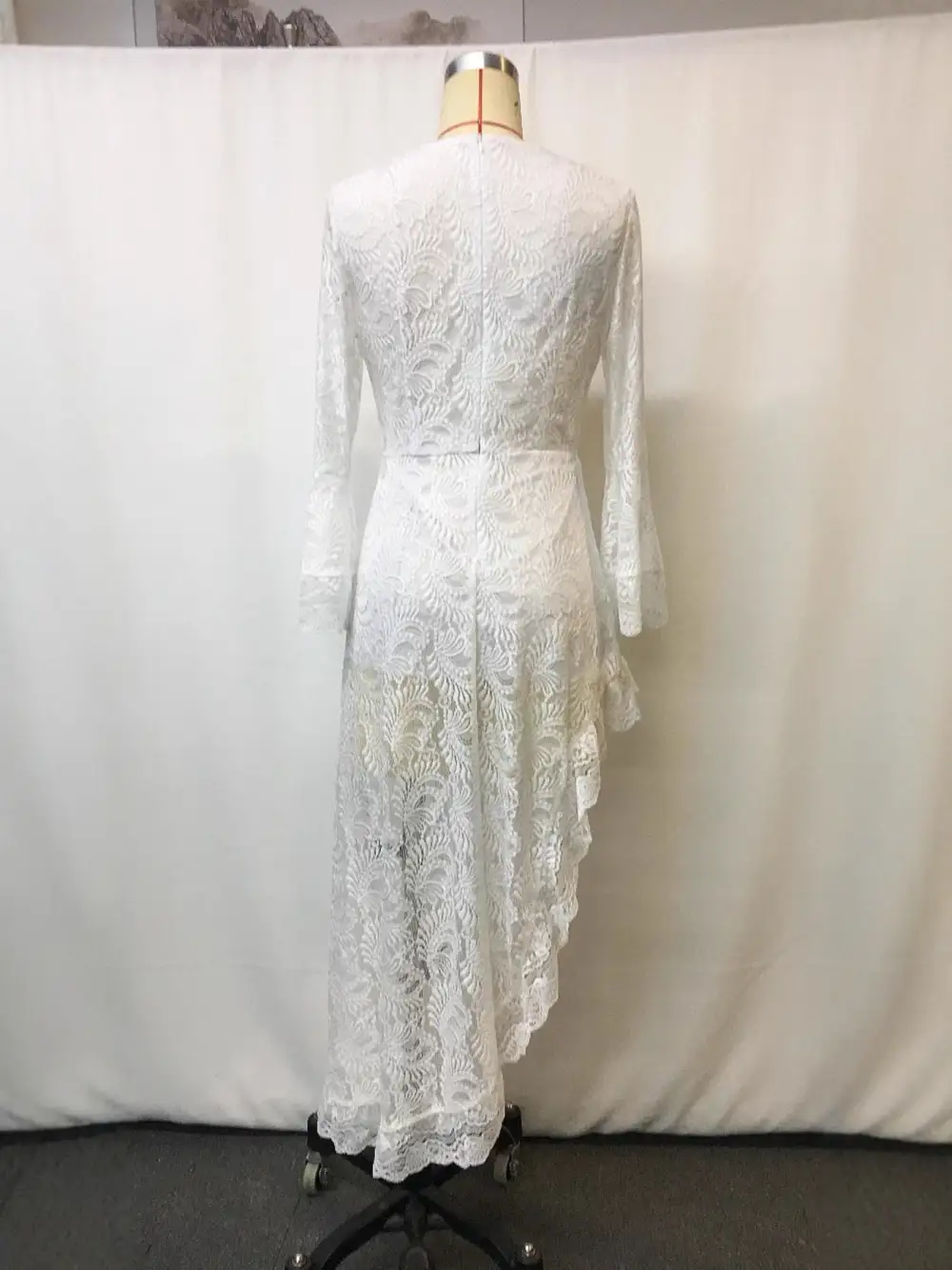 Lace V Neck Dress Casual