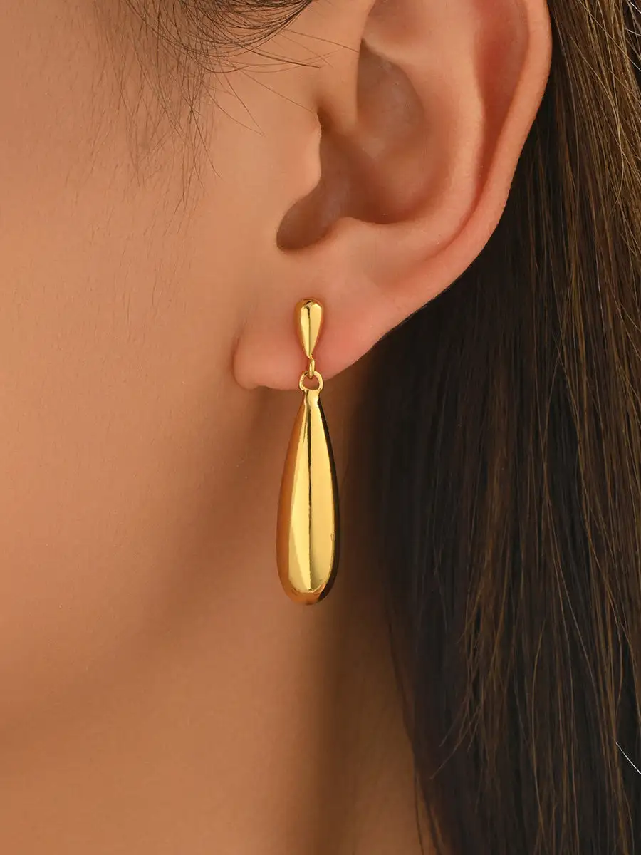 Curved Celestial Drop Earrings