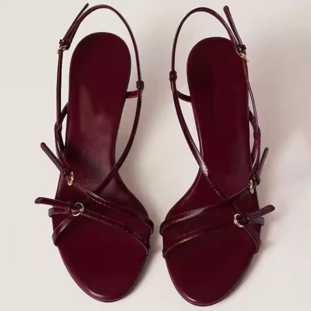 Marielle Round Toe Kitten Heel Sandals