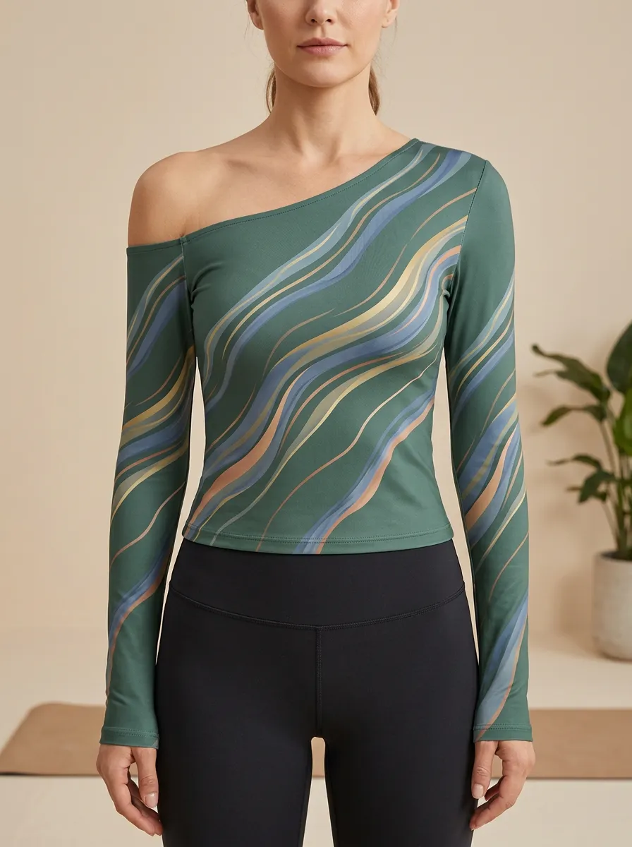 Wave Asymmetric Yoga Top Ridge