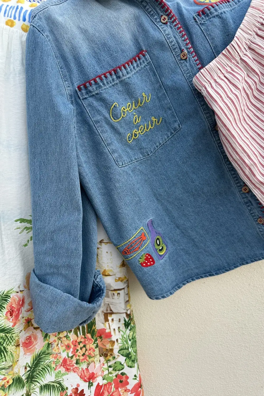 Denim Button Front Button Down Shirt