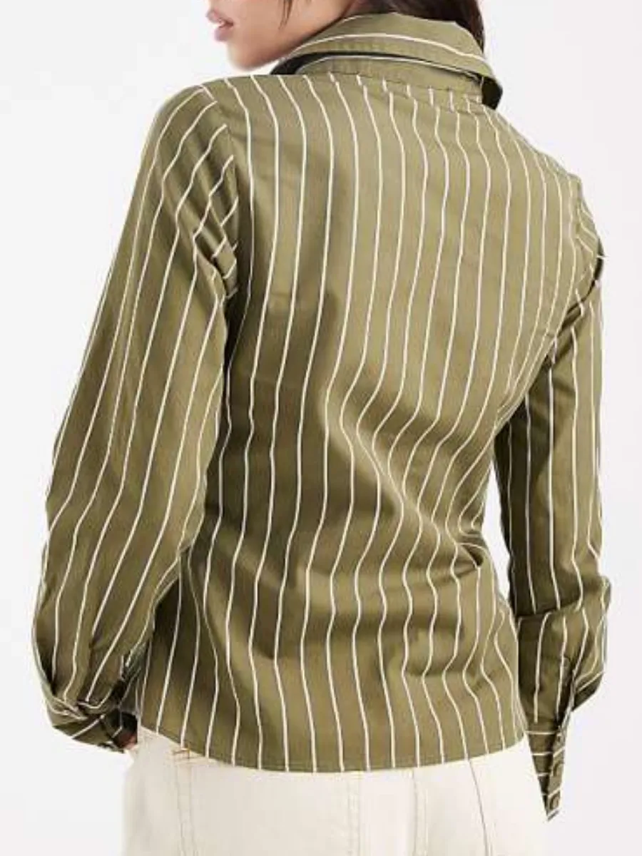 Retro Vertical Stripe Shirt