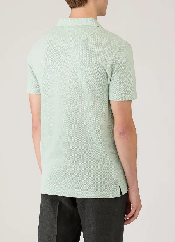 Tailored Everyday Slim Fit Mesh Cotton Short Sleeve Polo Shirt