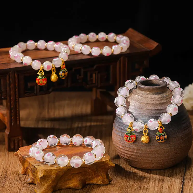 Swallowing Beast Family Charm Luminous Love Heart Bracelet