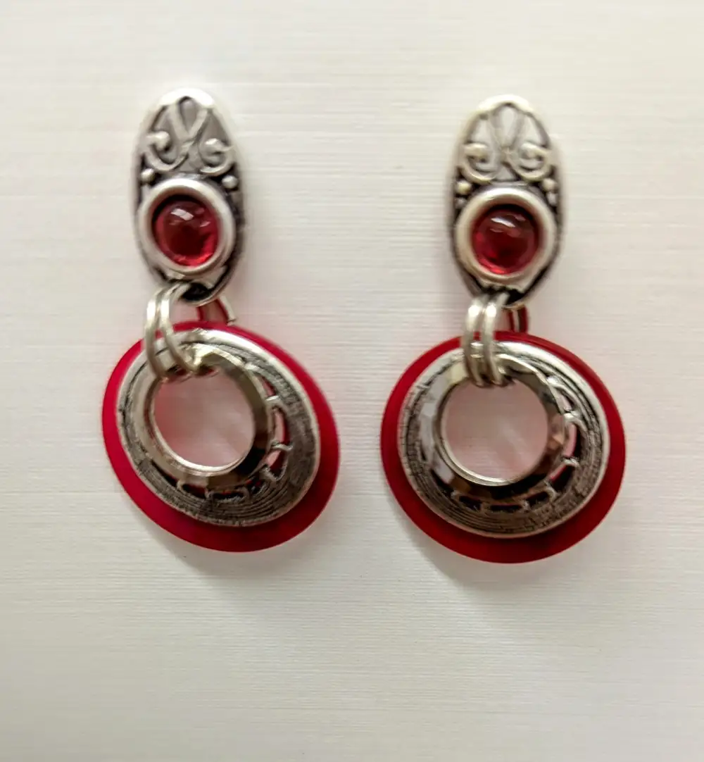 Disc Circle Earrings