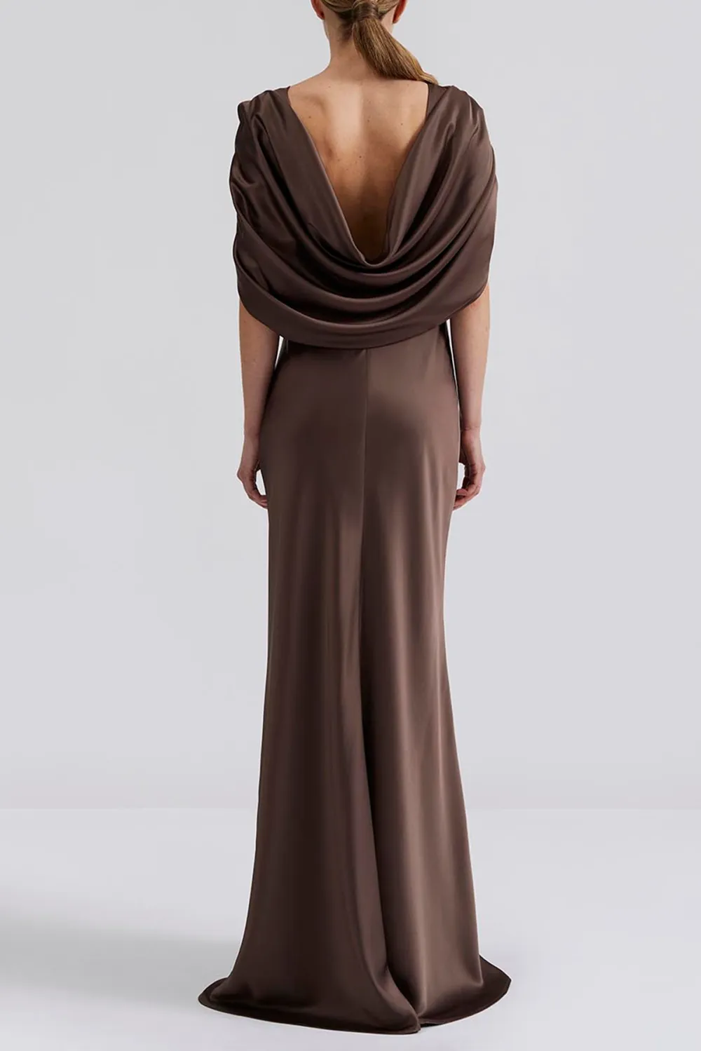 Back Drape Sleeveless Maxi Dress