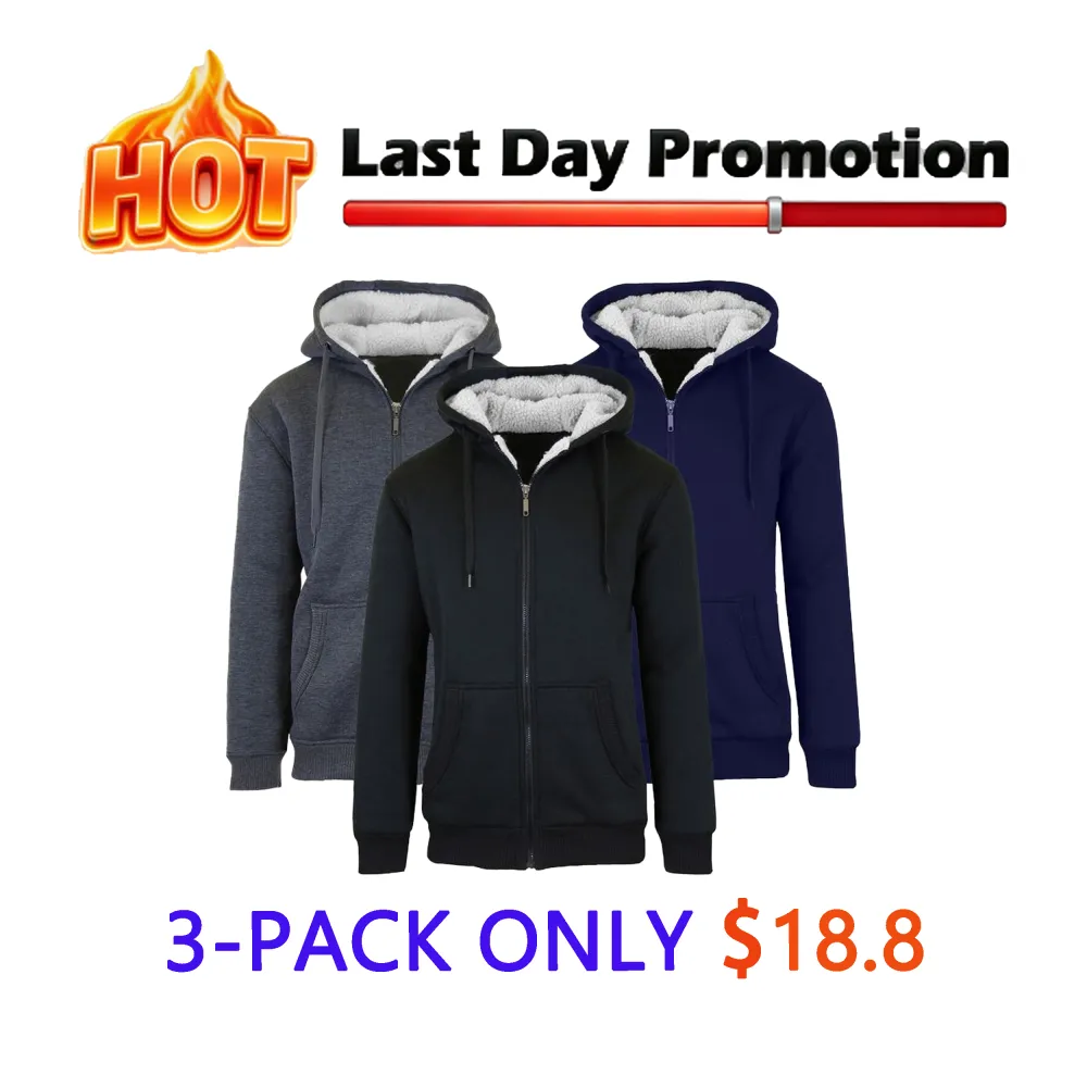 Men's Regular Fit Heavyweight Sherpa Fleece Lined Hoodie & Shacket.ships within 24 hours.Priority delivery in areas affected by heavy snow.