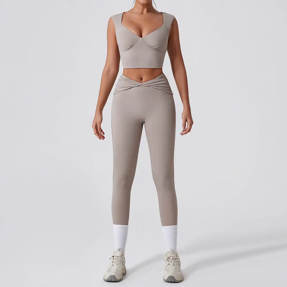 Quick-Dry Sleeveless Top, Vest and Trousers Active Set