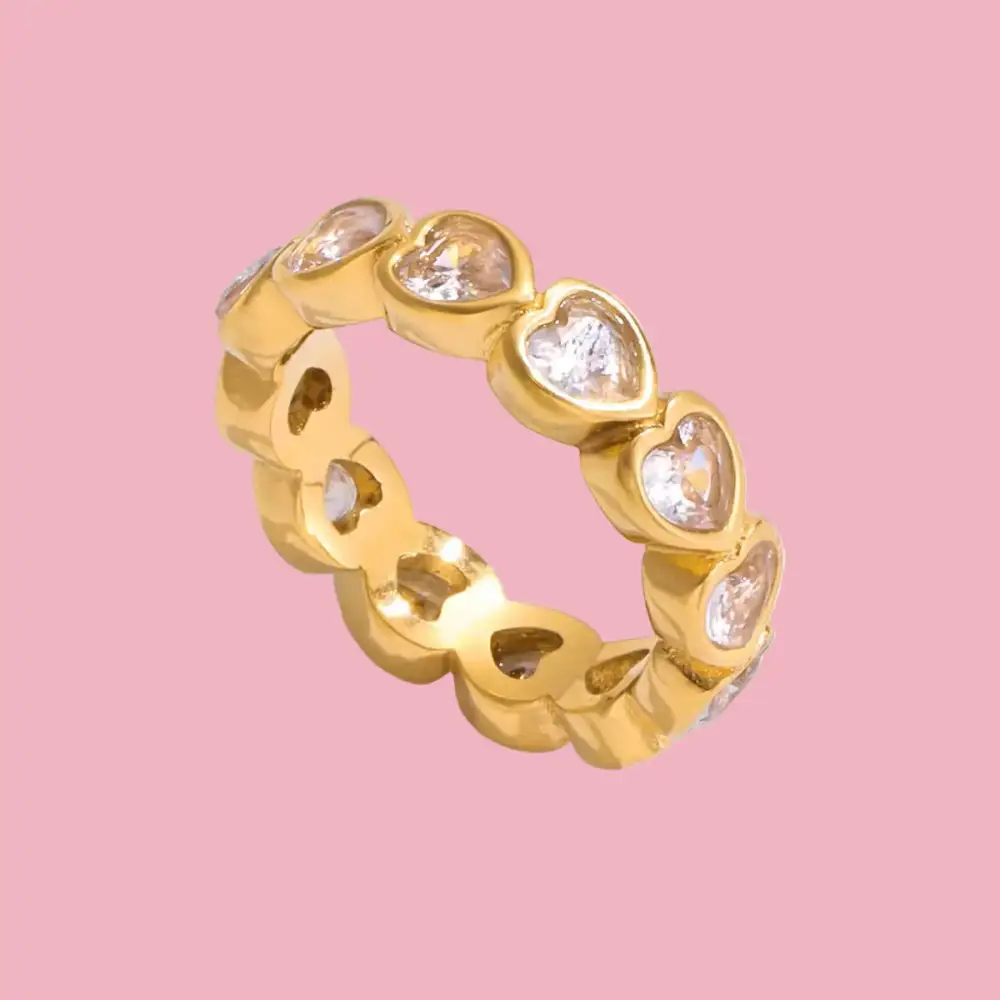 Heart Stone Accent Ring