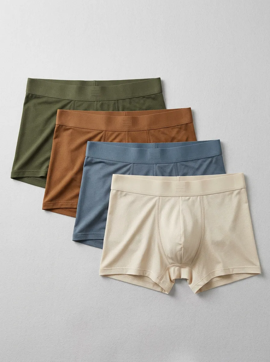 Casual Relaxed Fit Four Pack Briefs
