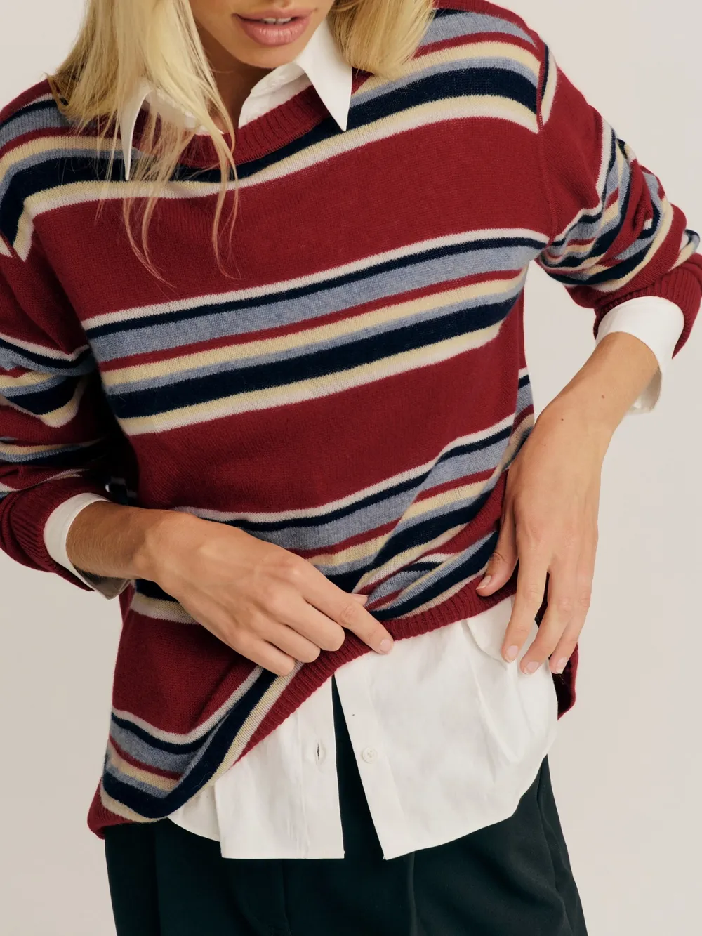 Casual Style V Neck Sweater