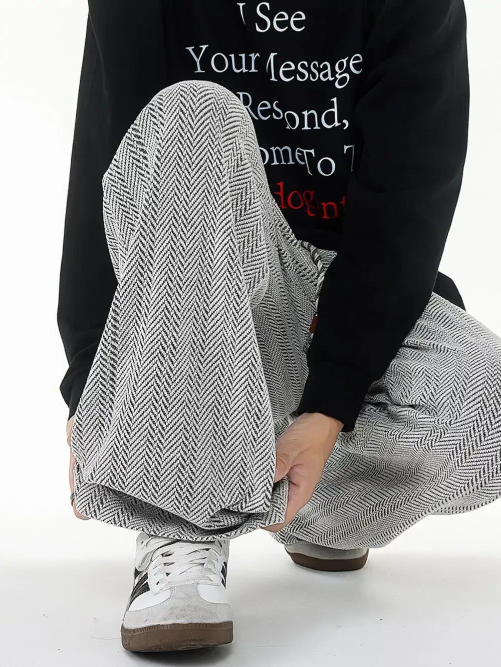 Men's Plus Size Relaxed Fit Textured Knit Pants
