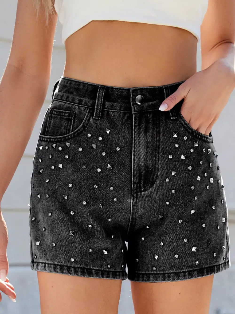High Waist Denim Shorts