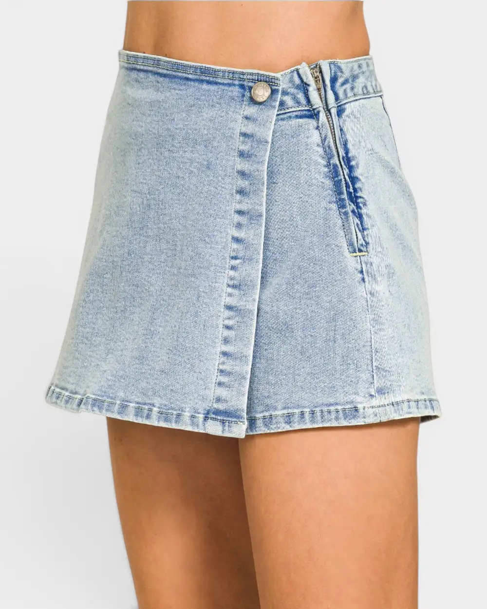 Denim Wrap Skort