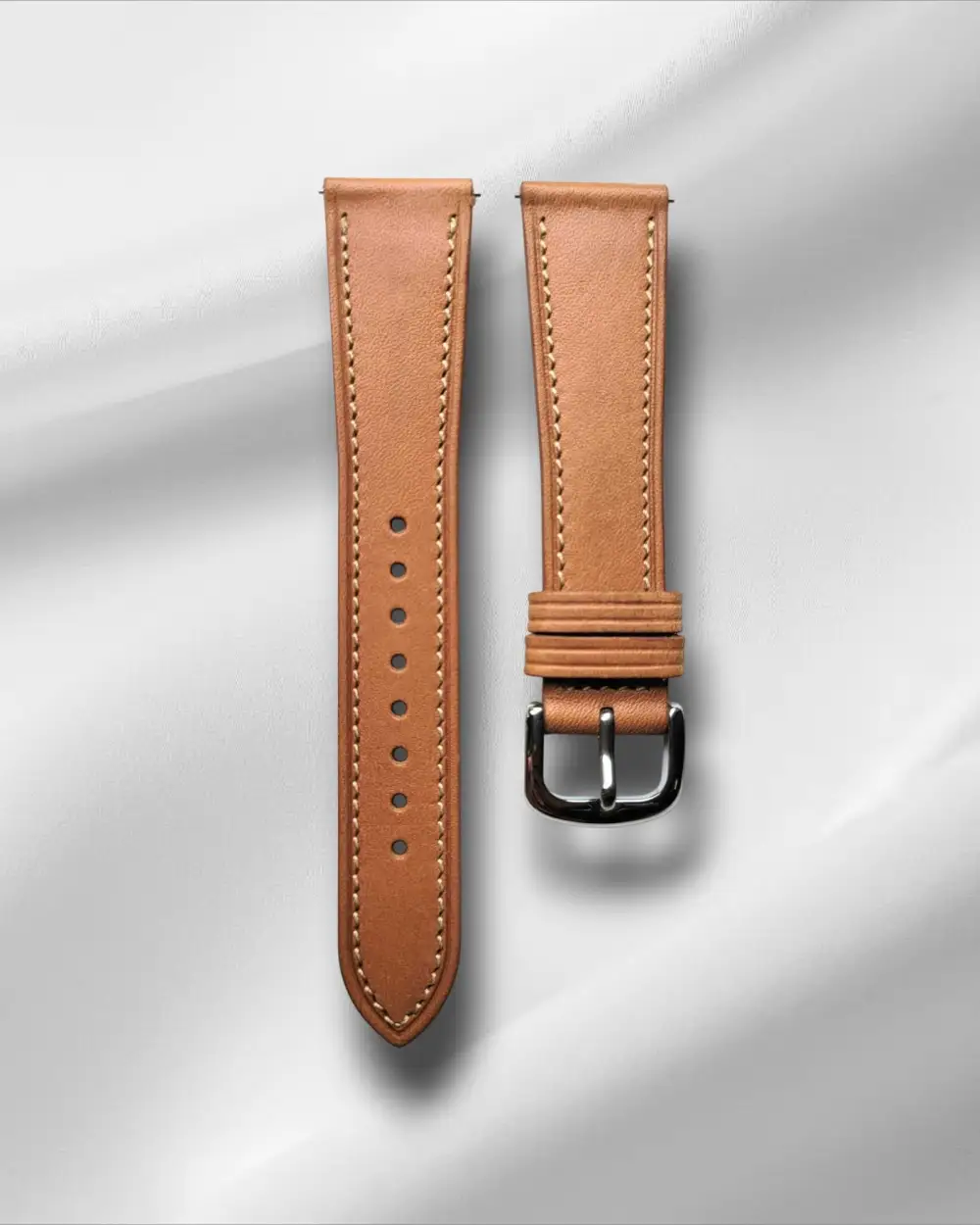 Slim Quick Release Nubuck Leather Watch Strap