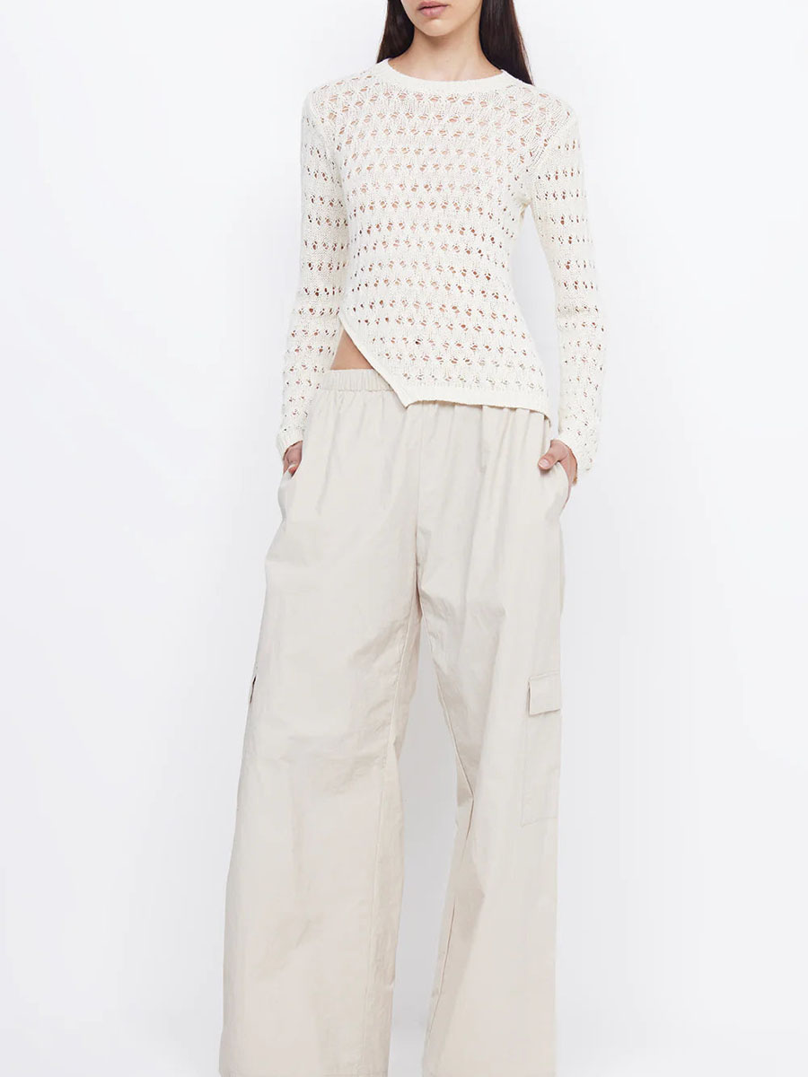 Long Sleeve Asym Knit Top