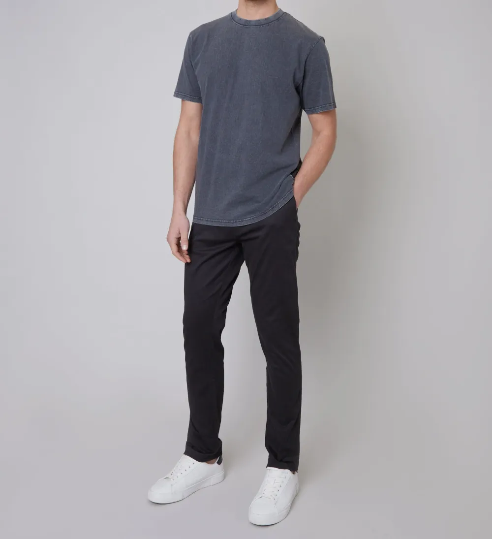Men's Black Slim-Fit Chino Pants