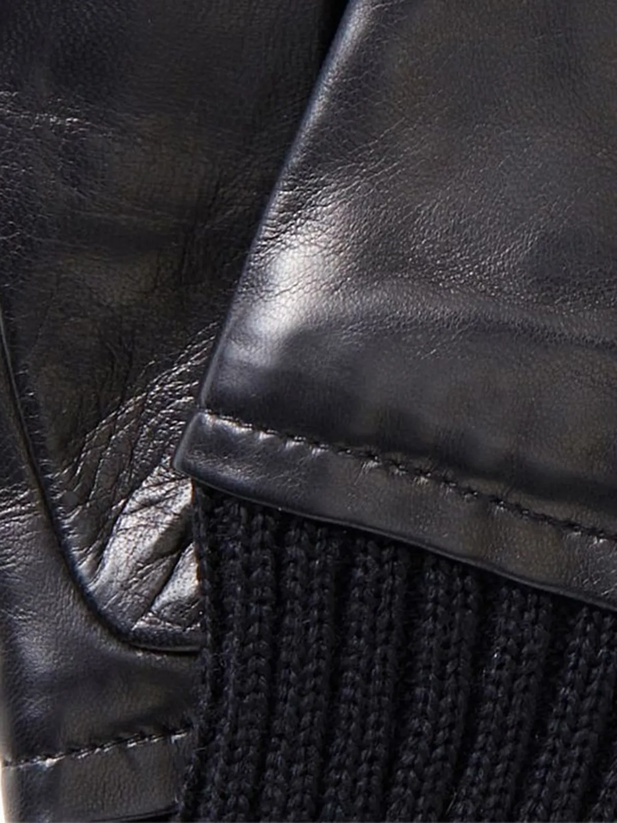 Pure Cotton Leather Gloves Without Fingers
