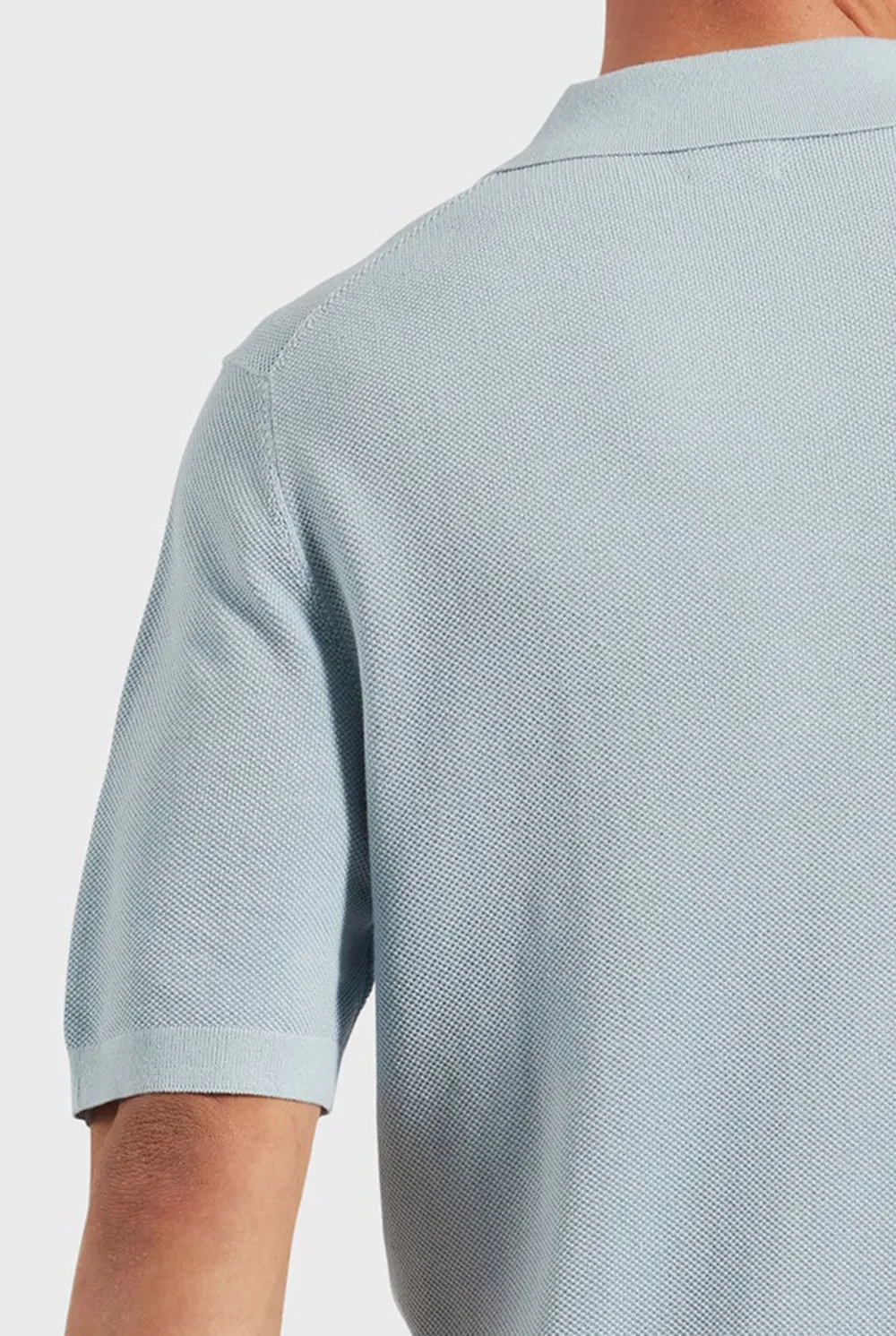 Polo Neck Textured Tee