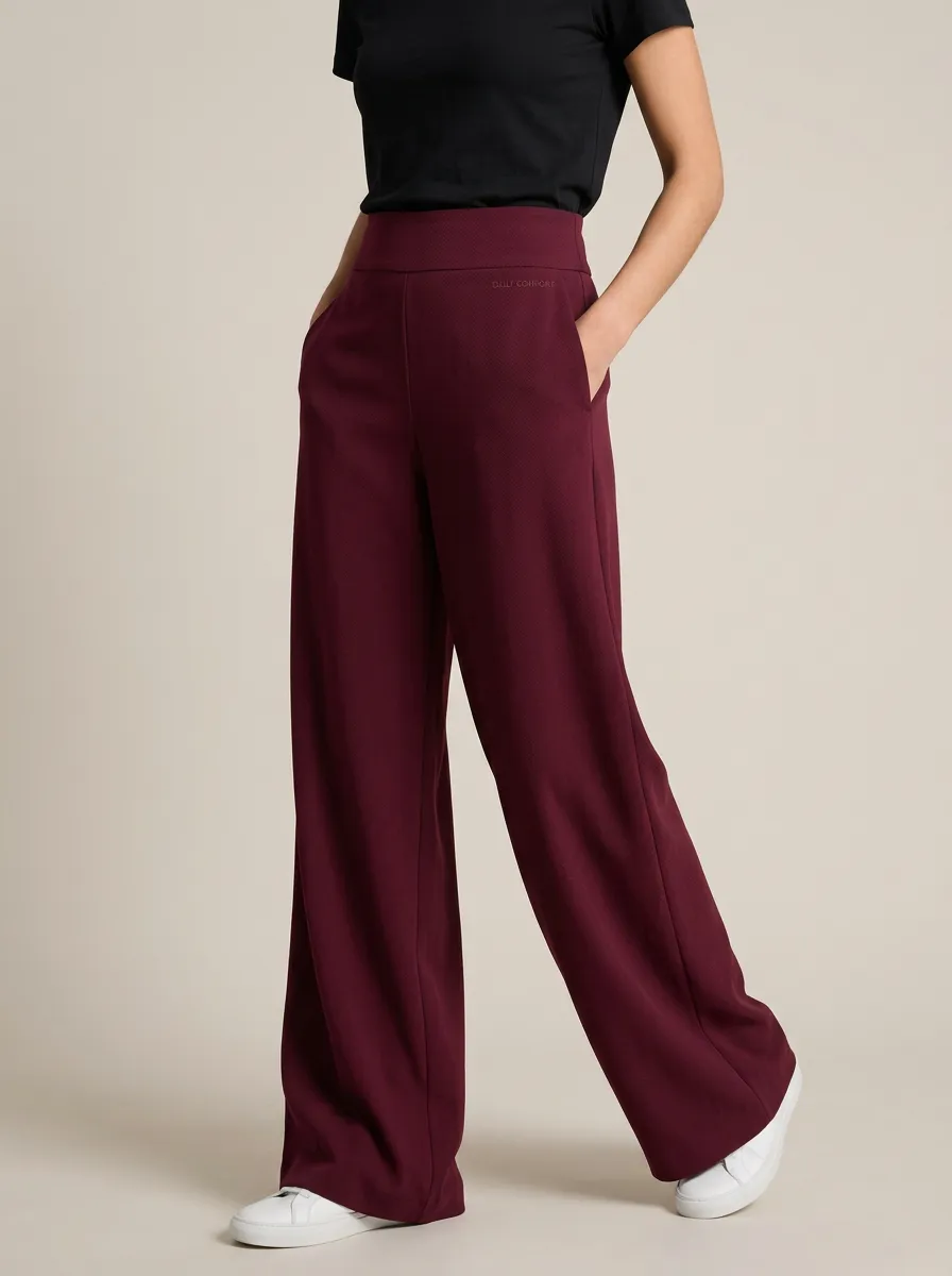 Clean-Line Wide-Leg Women's Wide-Leg Pants