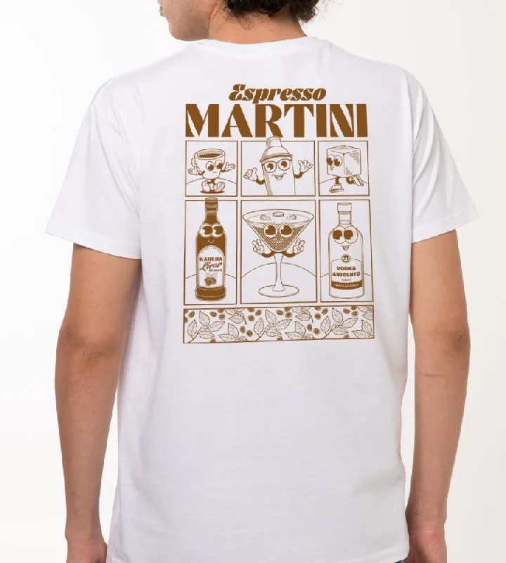 Combination of Pictures And Text White T-Shirt