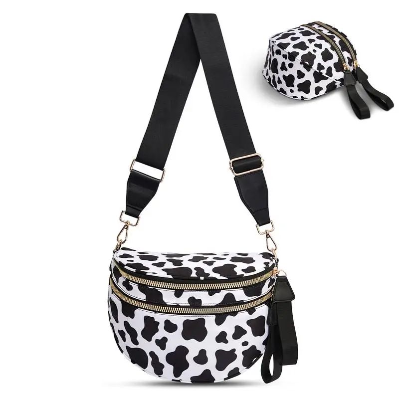 🏷️ 🔥 Clearance Sale – 40% OFF! 🔥 Black & White Checkered Nylon Bum Bag – Plus Size Friendly Fanny Pack | Spacious, Lightweight & Stylish Crossbody Gift for Everyone