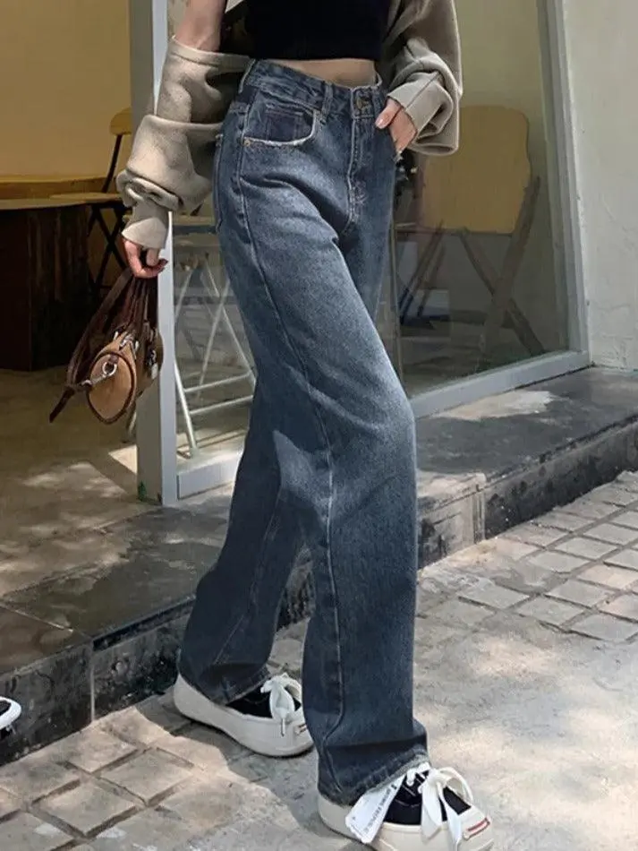 Vintage Print Back Boyfriend Jeans
