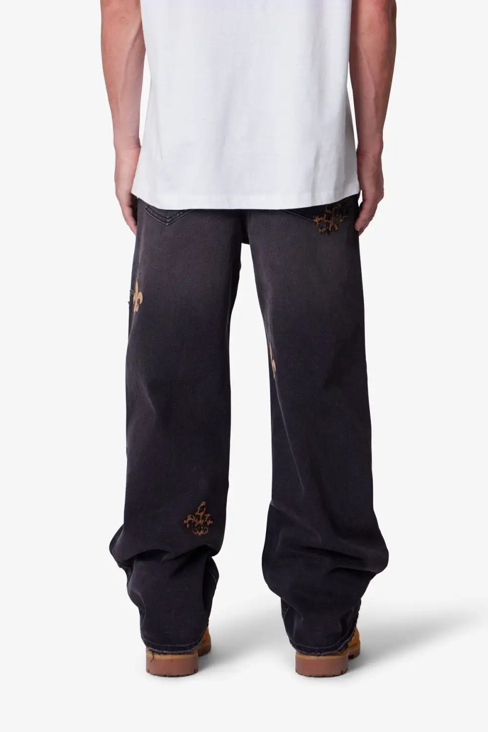 Relaxed Ultra Baggy Floral Detail Jeans