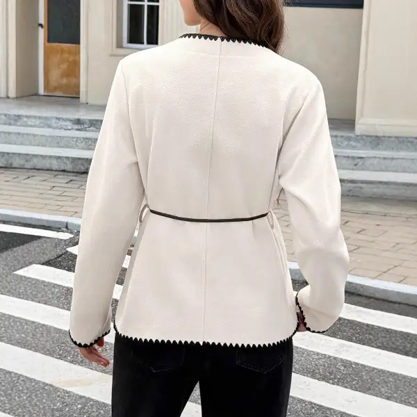 Wool-Blend Casual Outerwear Jacket