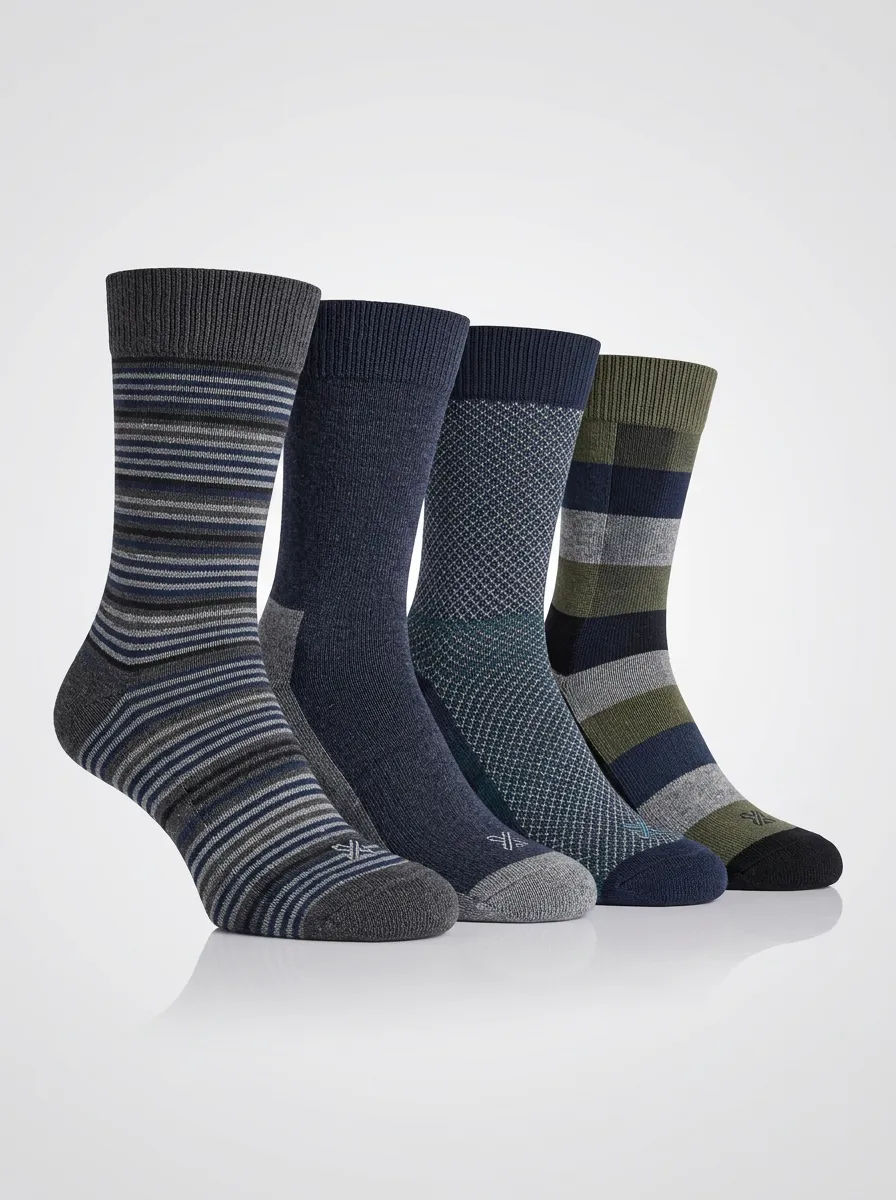 Men's Athletic Four Pair Socks