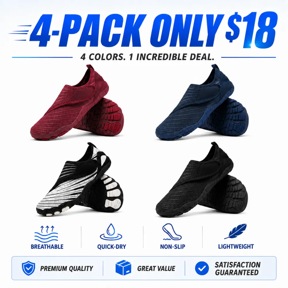Wide Toe Box Waterproof Barefoot Shoes For Seniors