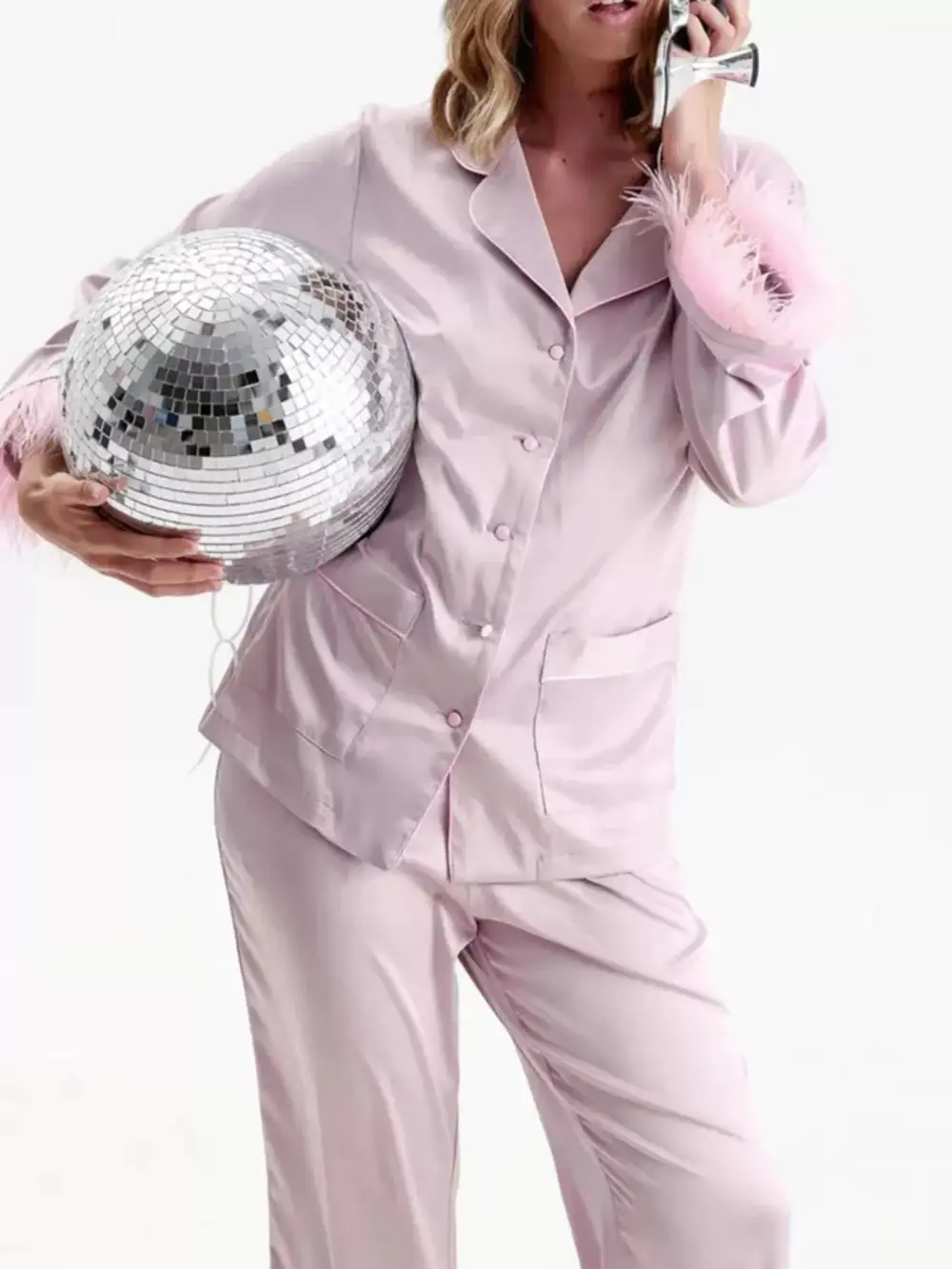 Tassel Cuffs Comfortable Everyday Pajama Set