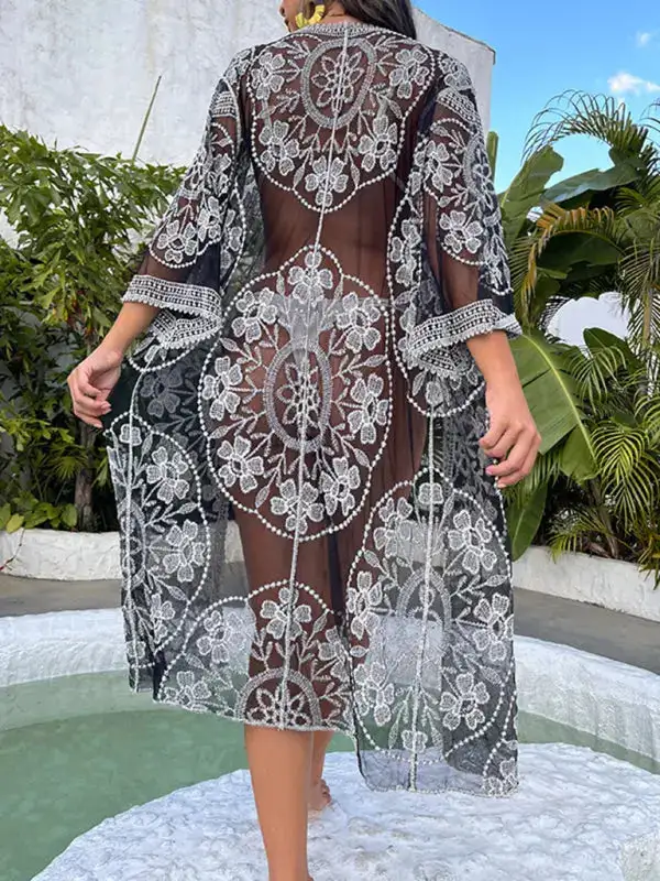 Stylish Sweet Flower Swim Dress