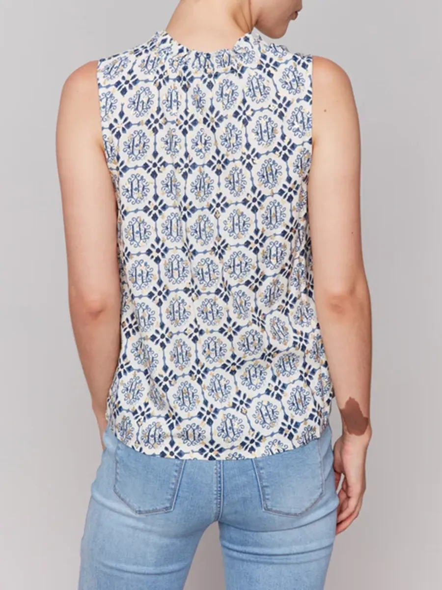 V-Neck Sleeveless Top With Casual Holiday Style