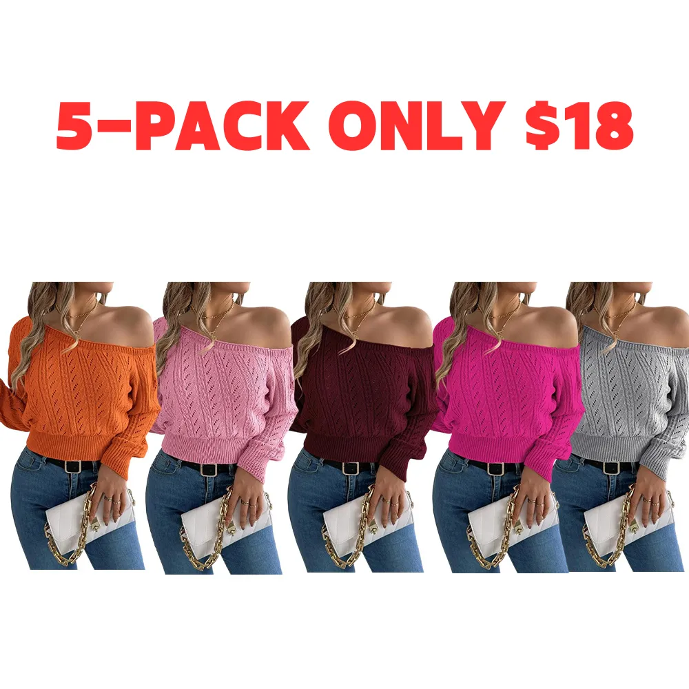 Women's Plain Textured Hollow Out Asymmetrical Neckline Longsleeves Sweater Knitwear, Elegant Casual Raglan Sleeve Long Sleeve Jumper for Fall & Winter, Fashion Ladies' Knitwear for Daily Wear, Women's Clothing, Go Out Tops, Trending Clothing Women