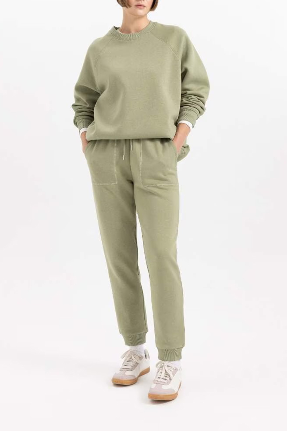 Thick Sweatshirt Fabric Trousers