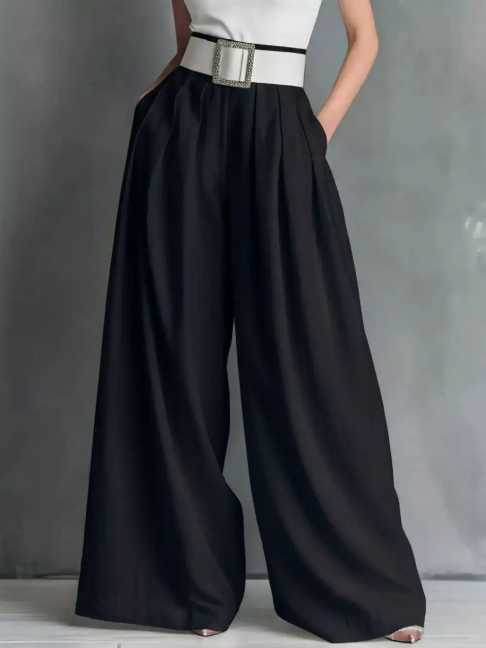 Street High Waisted Wide Leg Pants