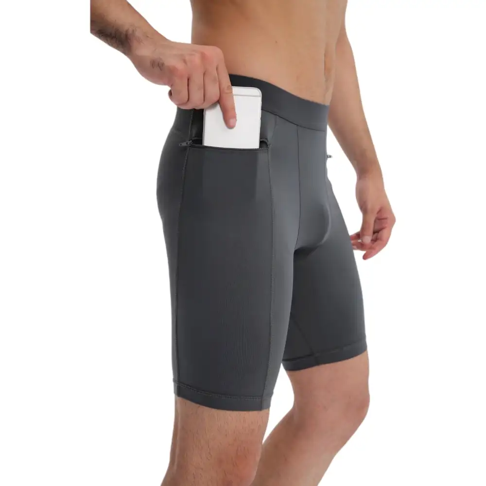 Compression Side-Pocket Stretch Men's Biker Shorts