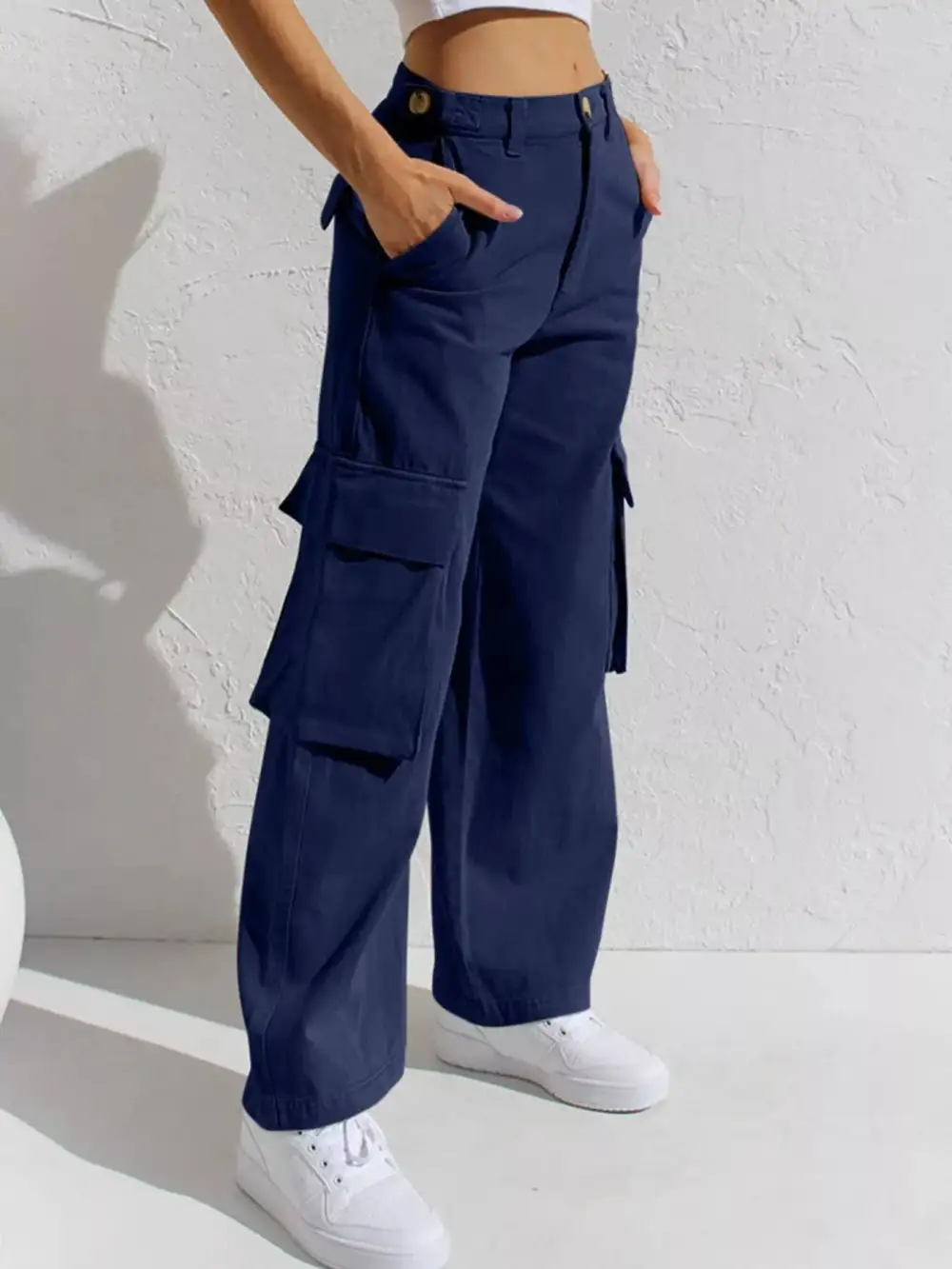 Polished High Waist Wide Leg Denim Jeans