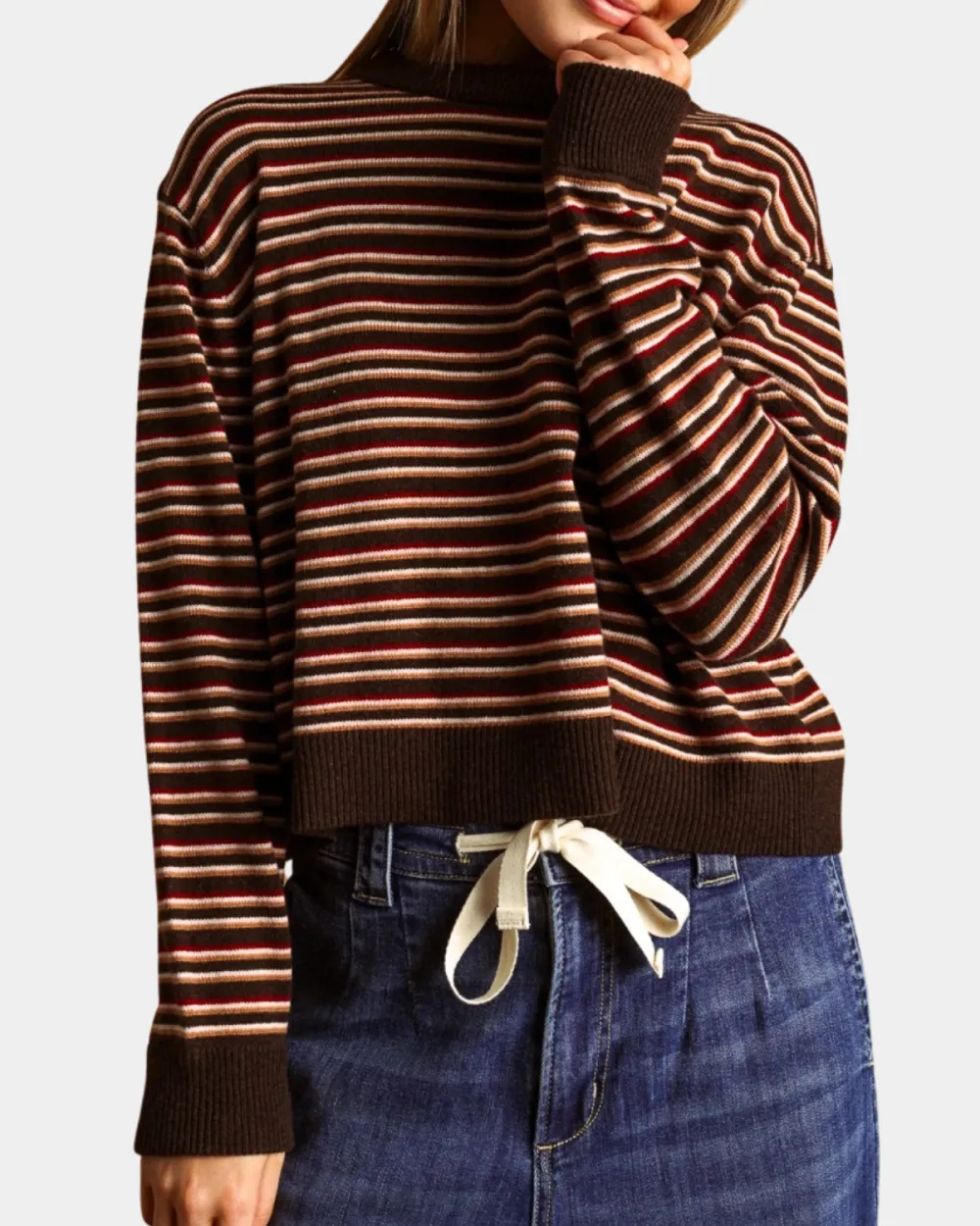 Striped Round Neck Top