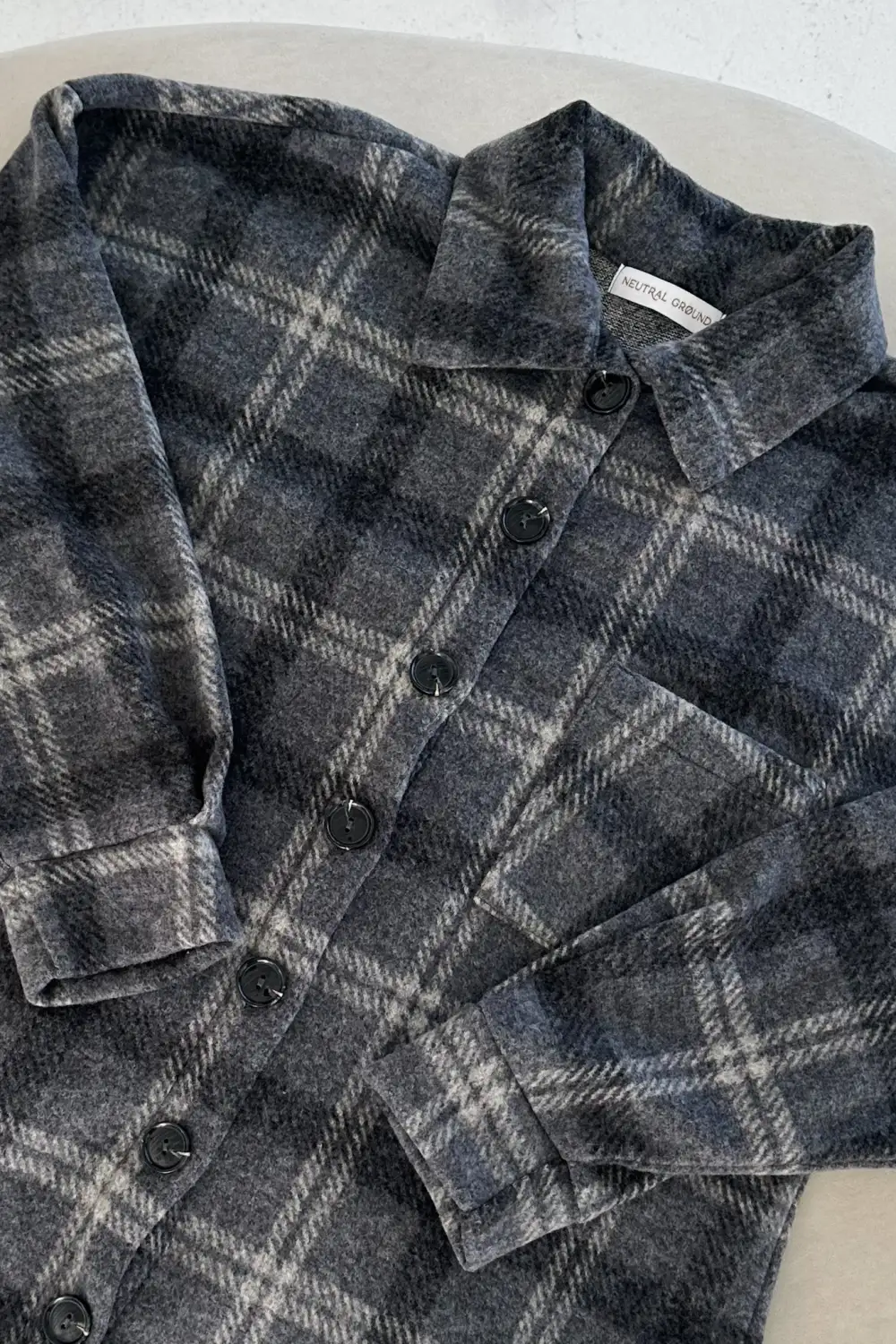 Plaid Button Front Jacket