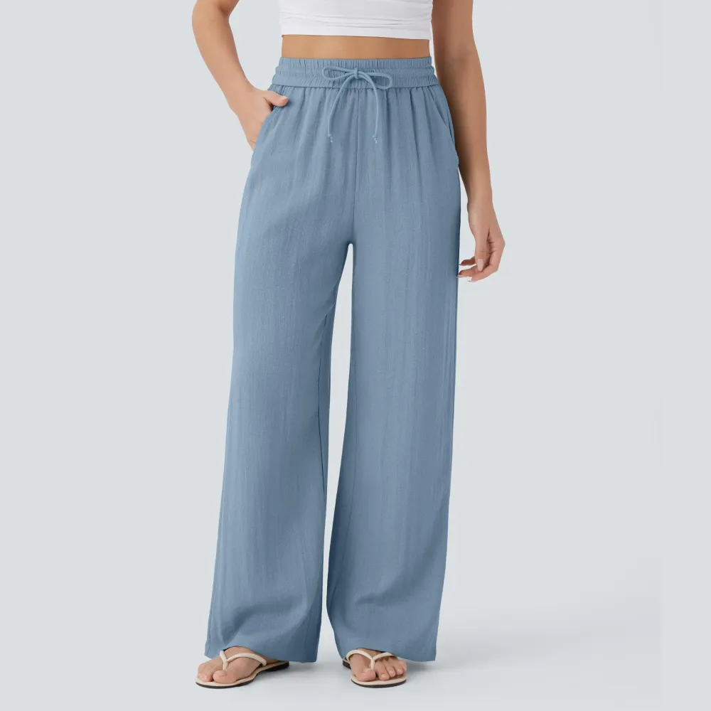 🔥Last Day: 14-Pack Only $35 🔥Women'S High-Waisted Linen Trousers