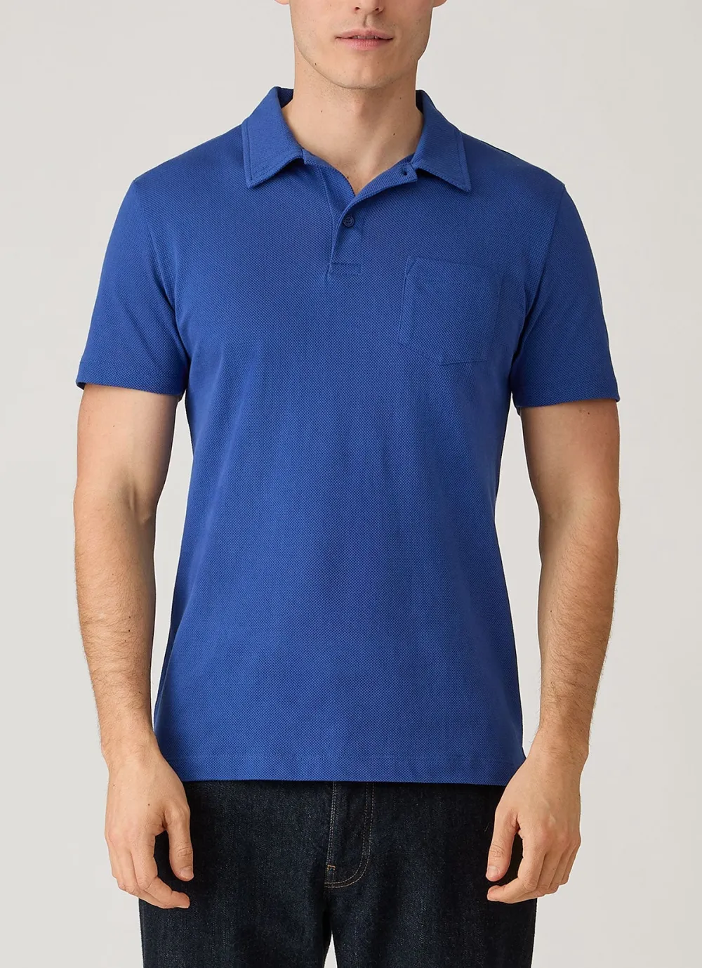 Clean Everyday Slim Fit Mesh Cotton Short Sleeve Polo Shirt