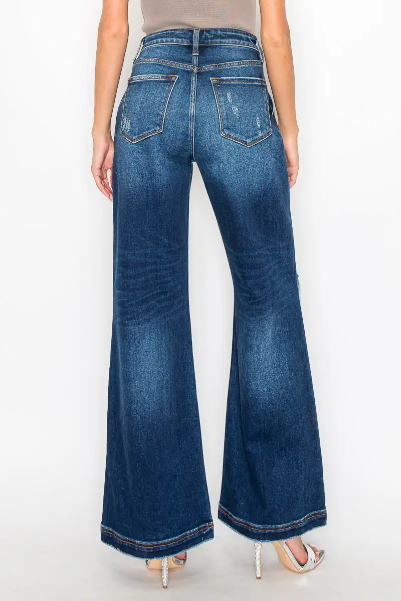 Easygoing High Rise Flare Relaxed Denim Jeans