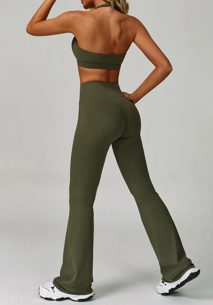 Cross Back Flare Leg Yoga Set