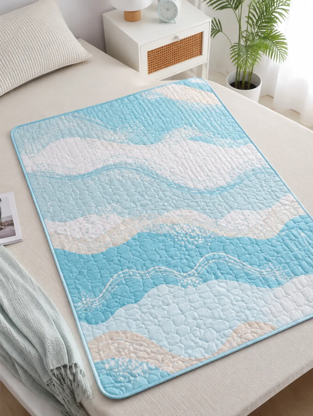 Blue Wave Pattern Cooling Mat