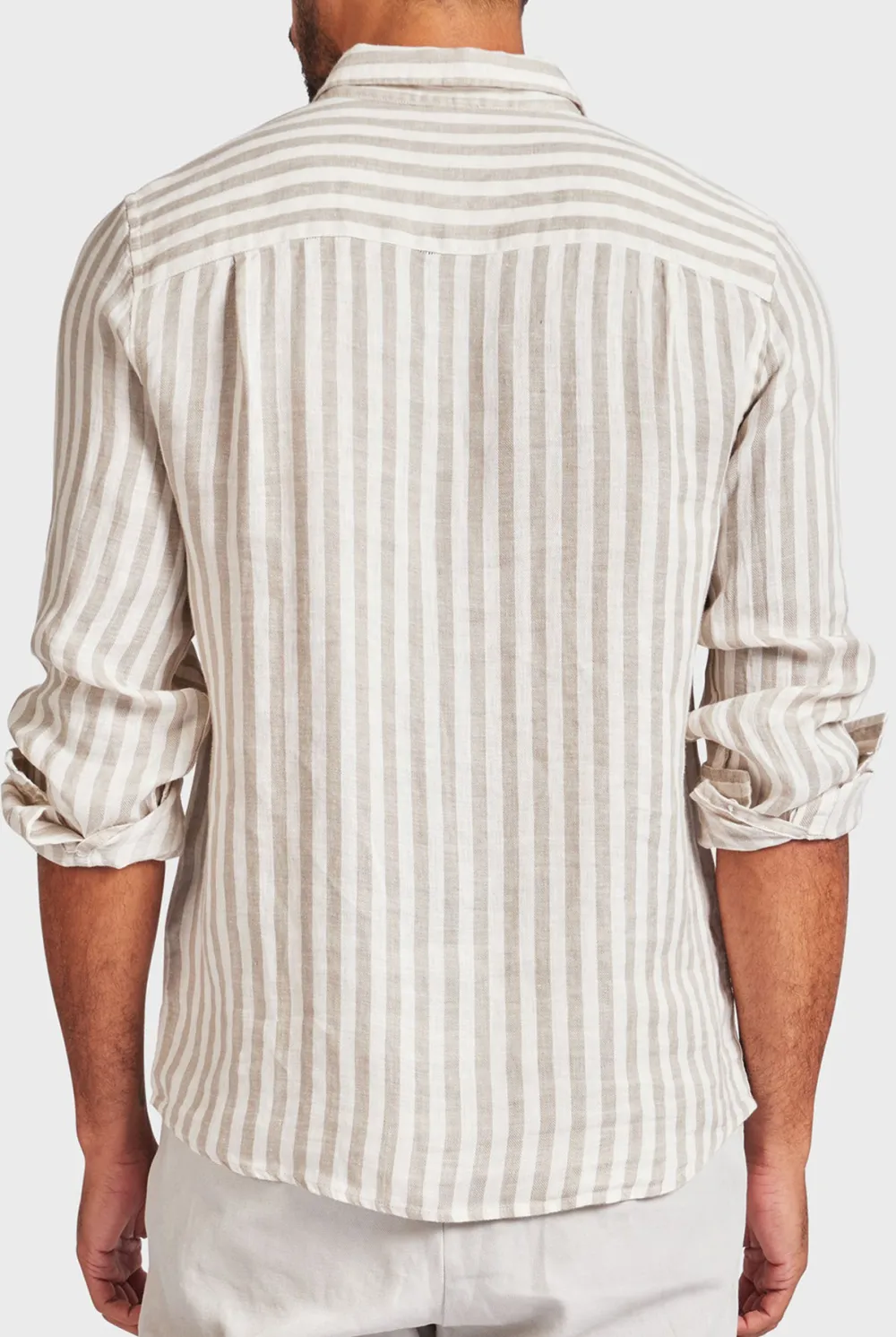 Striped Linen Button Down Shirt