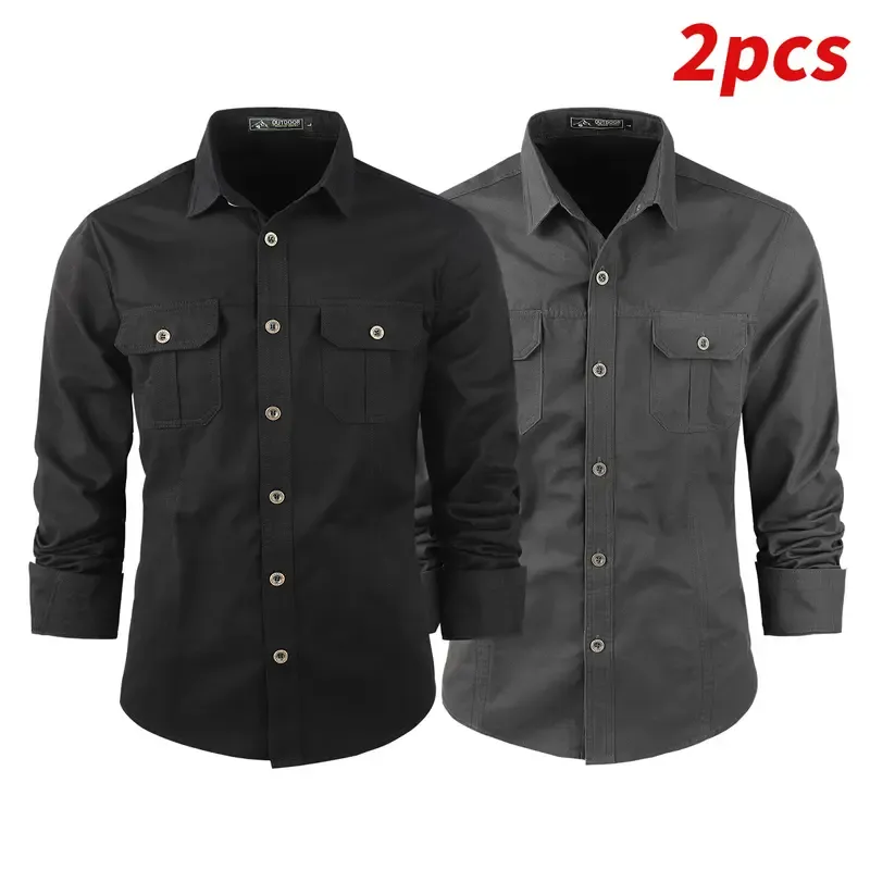 Men's Long Sleeve Cotton Casual Shirt