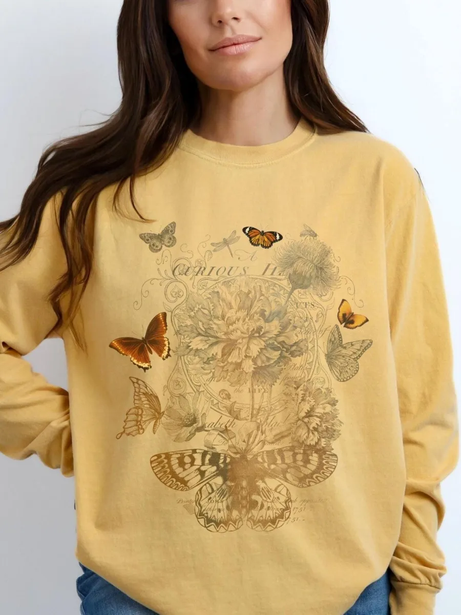 Vintage Butterfly Floral T-Shirt