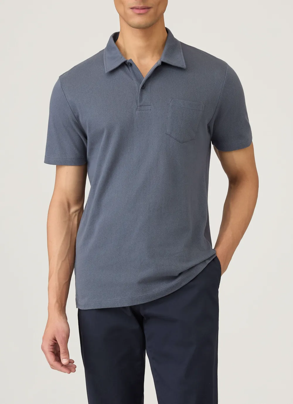 Modern Weekend Slim Fit Mesh Cotton Short Sleeve Polo Shirt
